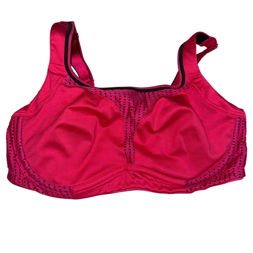 Soma Sport Max Support Underwire Bra 38C Pink Black High‎ Impact RN 79984